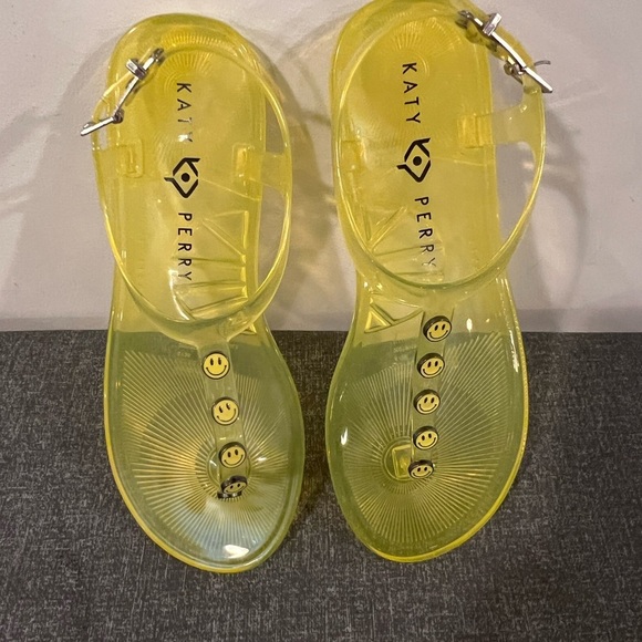 KATY PERRY yellow jelly studded sandals/ size 6 - Picture 14 of 15